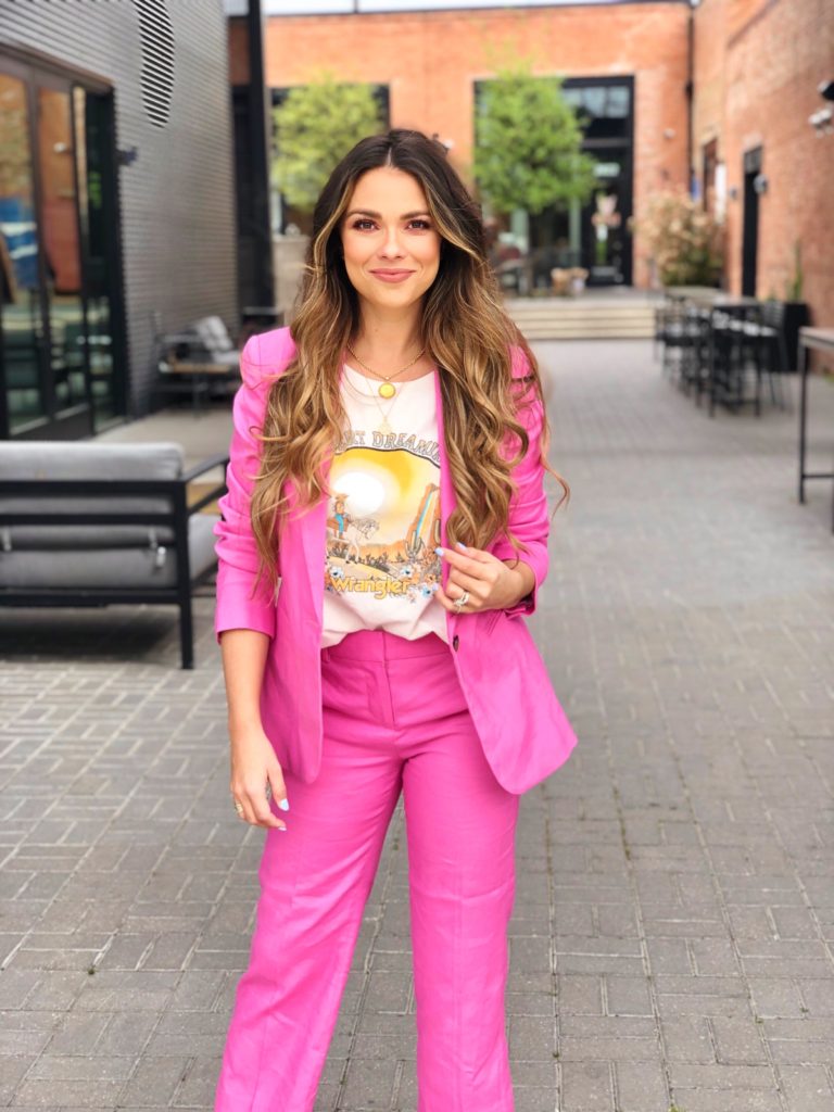 Hot Pink Pant Suit - STYLETHEGIRL