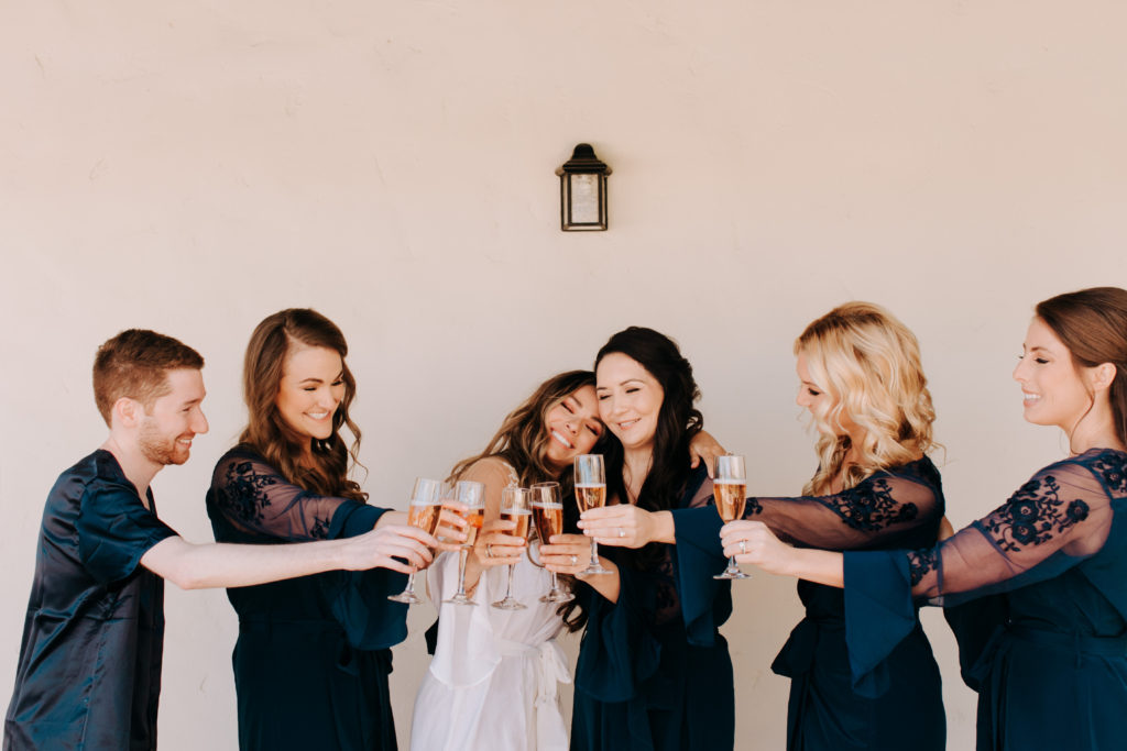 navy bridesmaid robe